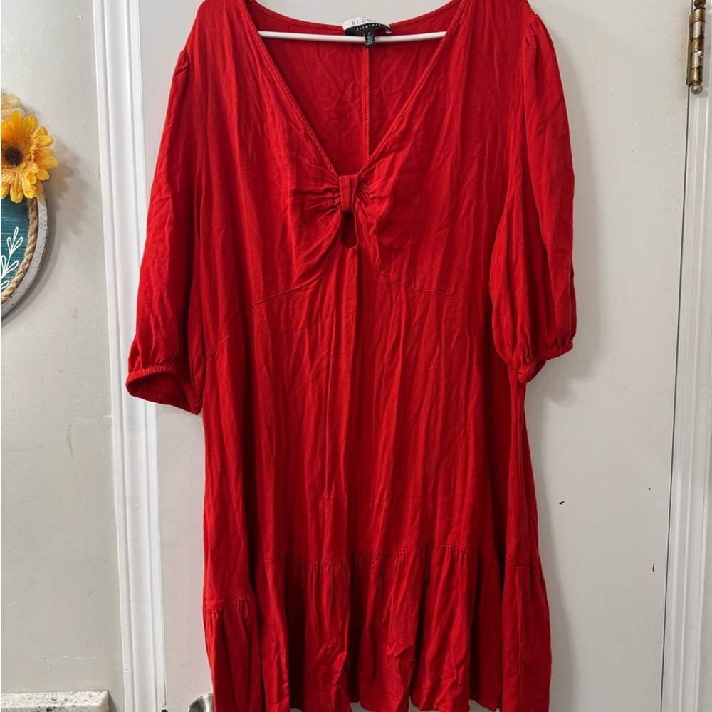 Eloquii Red Midi Dress Size 22